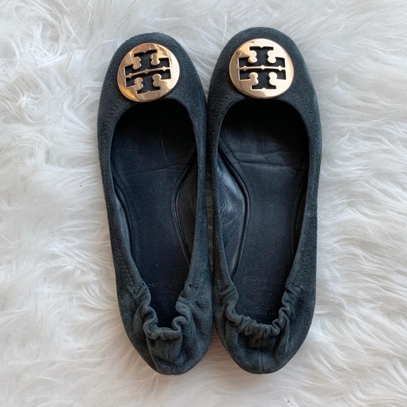 Tory Burch Navy flat SZ 8 - Picture 1 of 6